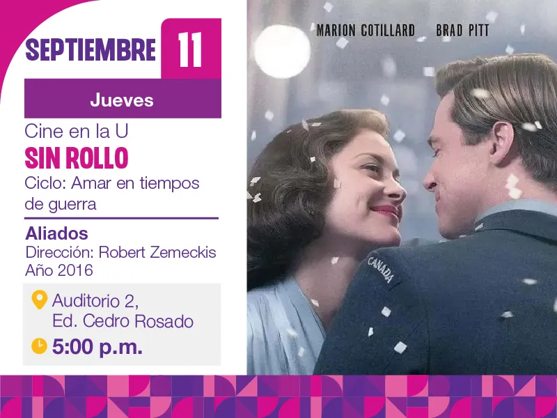 Ciclo: Amar en tiempos de guerra, película: ALIADOS Ciclo: Amar en tiempos de guerra, película: ALIADOS